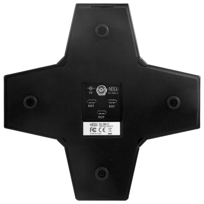 MXL Microphones 01 0128 AC-360-Z V2 USB Konferans Yayın Mikrofonu (Siyah) | Zoom Rooms Sertifikalı 360º 12 Kapsüllü USB Web Konferans